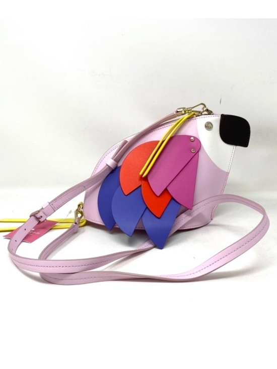 kate spade Handbags - NWOT Kate Spade Parrot Flock Party crossbody bag smooth multicolor pink leather